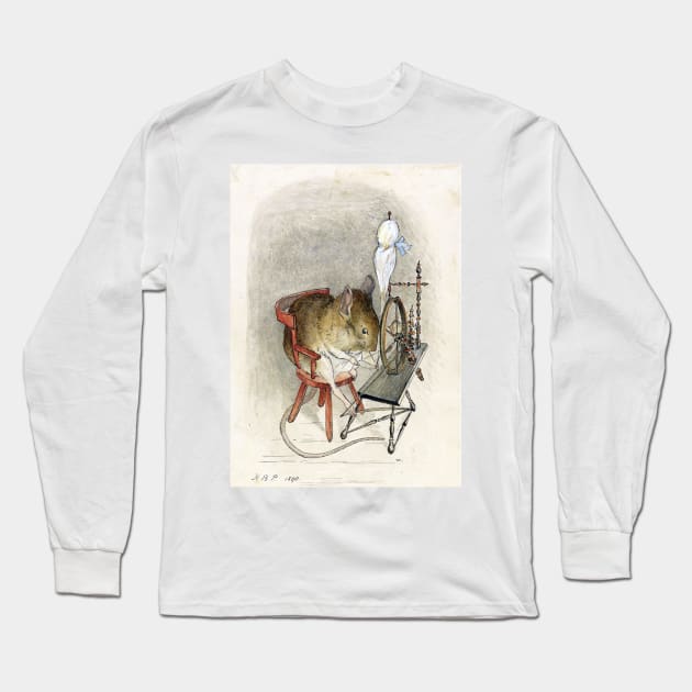 Mouse Spinning - Beatrix Potter Long Sleeve T-Shirt by forgottenbeauty